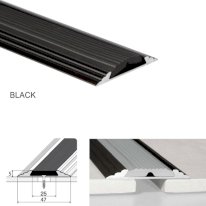 Anodised Aluminium A10 Flat Non-Slip Door Threshold 50mm