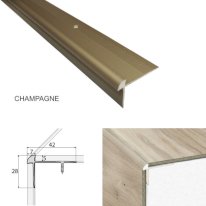 Aluminium Luxury Click Vinyl Flooring Stairs Nosing