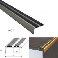Aluminium Non-Slip Rubber Stair Nosing Edge Trim – Perfect for DIY