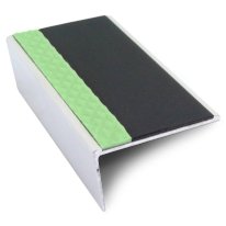 Aluminium Stair Nosing 57mm x 32mm Edge Trim with Anti Slip PVC