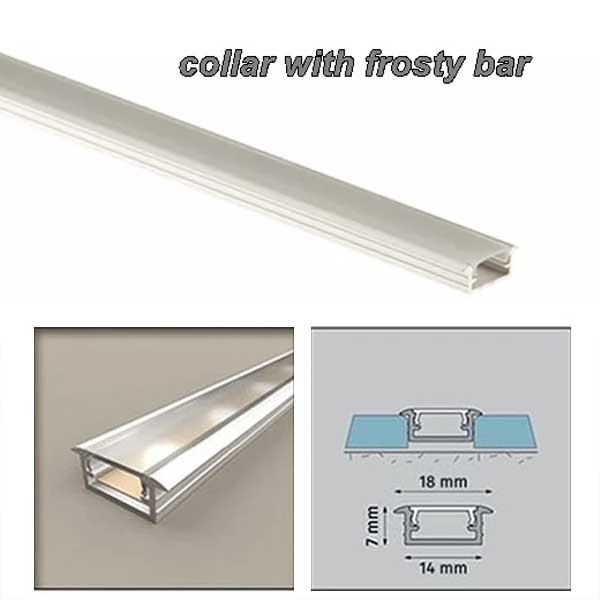 Aluminium PVC Collar Channel for LED Strip Light Profile Edge Trim