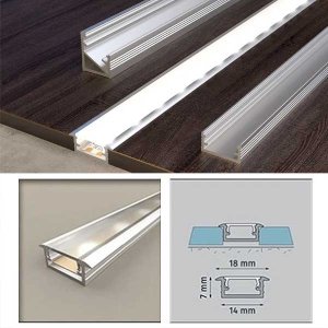 Aluminium PVC Collar Channel for LED Strip Light Profile Edge Trim