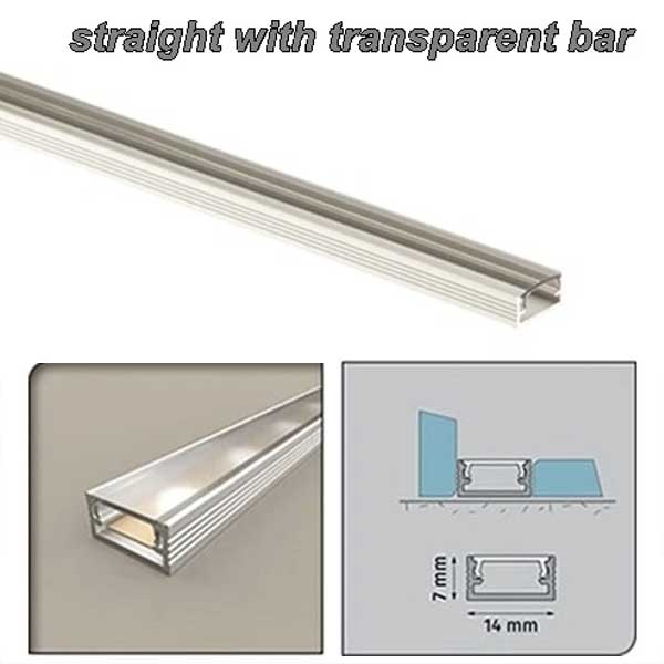 Aluminium PVC Straight Channel for LED Strip Light Profile Trim