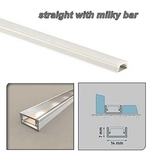 Aluminium PVC Straight Channel for LED Strip Light Profile Trim