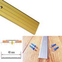 Aluminium Drilled Fluted Floor Threshold Rail for Wooden Floors