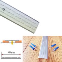 Aluminium Drilled Fluted Floor Threshold Rail for Wooden Floors