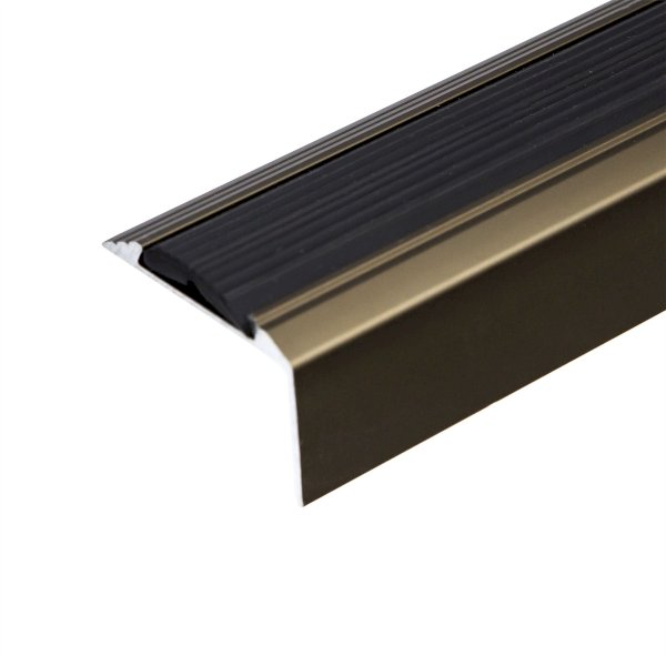 Aluminium Self Adhesive Anti Slip Stair Nosing Edge Trim Rubber Insert
