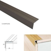 Aluminium Stair Nosing for Stairs Edge Protection Strip Self Adhesive