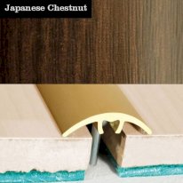 Aluminium Wood Effect Door Threshold for Laminate to Carpet Floors