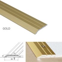 Low profile Gold aluminium door threshold for home flooring