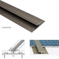 Aluminium Twin Grip Carpet Profile With 18um Protective Coating