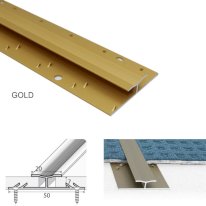 Aluminium Twin Grip Carpet Profile With 18um Protective Coating