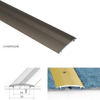 Aluminum Twin Grip Joining Carpet to Carpet Threshold Strip