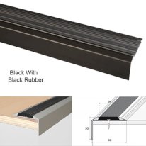 Durable Anodised Aluminium Stair Nosing – Rubber Non Slip Treads