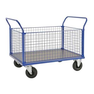 Lightweight Foldable Basket Trolley with Wheels - Ideal for Shopping