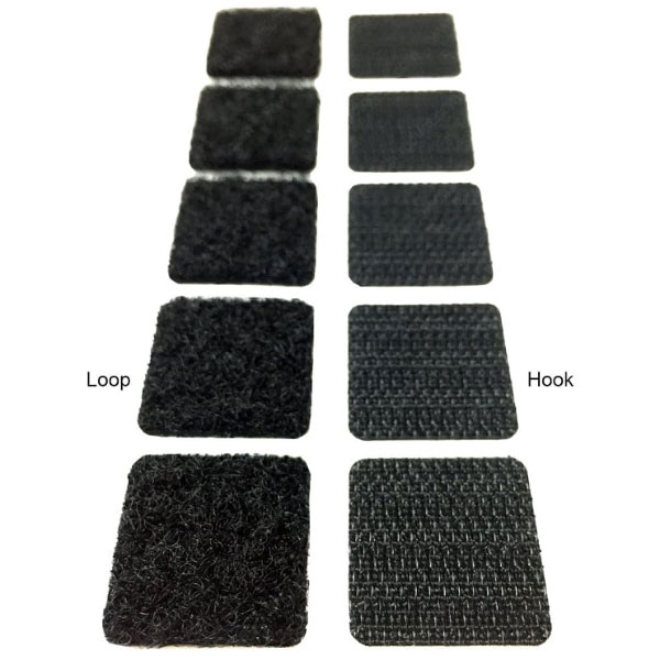 Hook and Loop with High Tack Rubber Adhesive Fastener Squares 