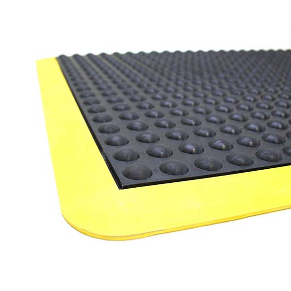 Anti-Fatigue Safety Bubblemat with Yellow Edges