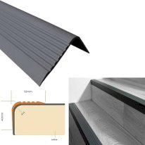 Bullnose Non Slip Stair Nosing PVC Rubber Angle Step Edge