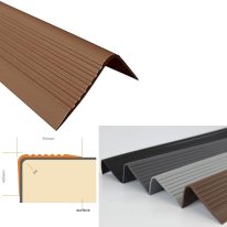 Bullnose Stair Nosing Non Slip PVC Rubber Angle Step Edge
