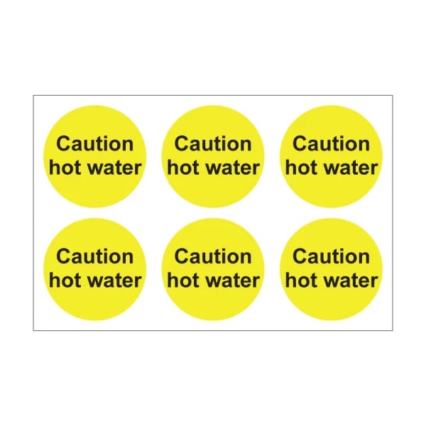 Caution hot water