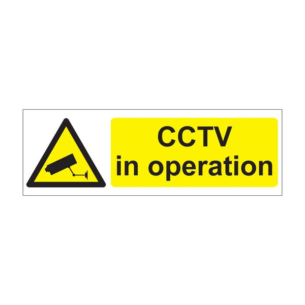 CCTV in operation- 1mm Rigid Plastic Sign
