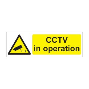 CCTV in operation- 1mm Rigid Plastic Sign