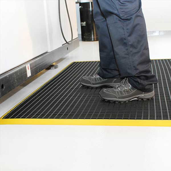 Cross Ribbed Vinyl Workstation PVC Safety Mat 