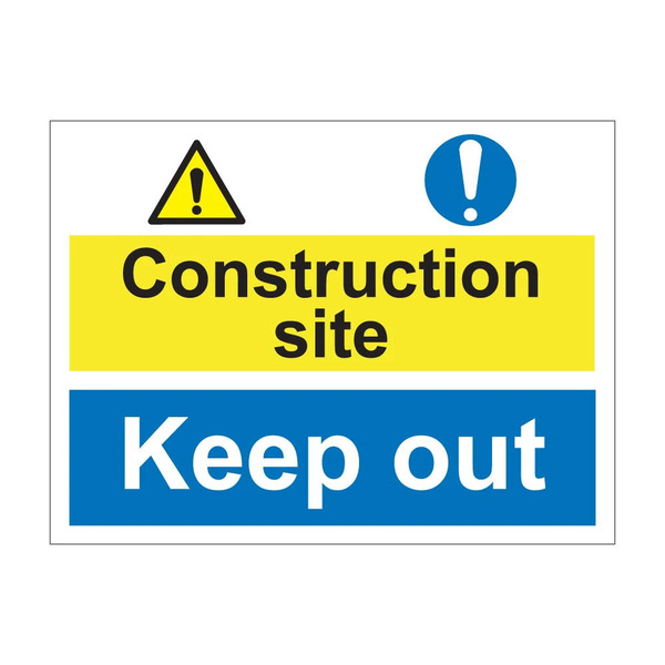 Construction site keep out - 1mm Rigid Plastic (Mandatory)