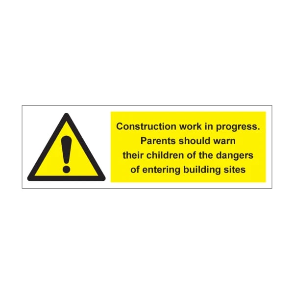 Construction work in progress - Self Adhesive Vinyl Sign