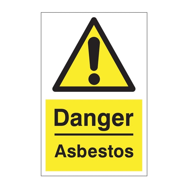 Danger asbestos - 1mm Rigid Plastic Sign