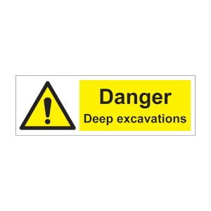 Danger Deep Excavations Sign