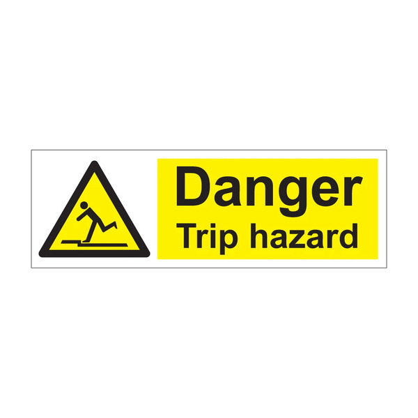 Danger Trip hazard - 1mm Rigid Plastic Sign