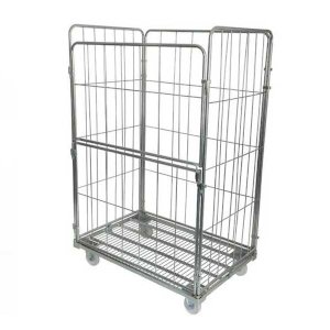 4 Sided Demountable Roll Container on Wheels – Modular Storage Cage