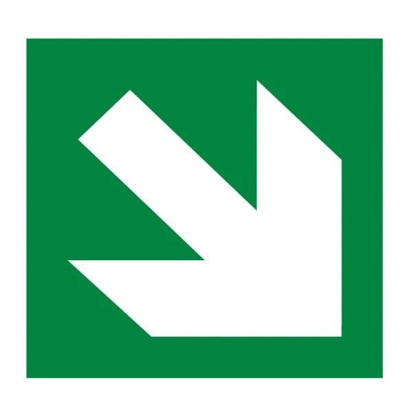 Diagonal arrow Sign - 1mm Rigid Plastic