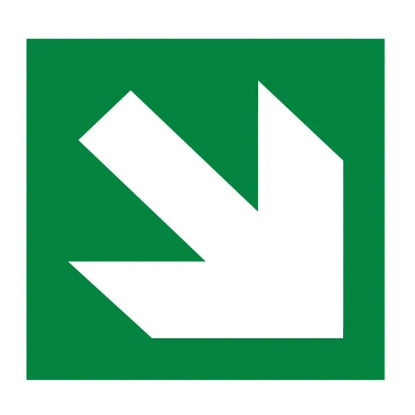 Diagonal arrow Sign - 1mm Rigid Plastic