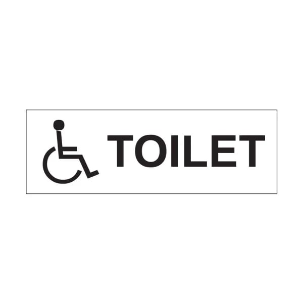 Disabled Toilets - 1mm Rigid Plastic Sign
