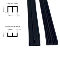  Double Channel Top & Bottom Vivarium Glass Runners Track 