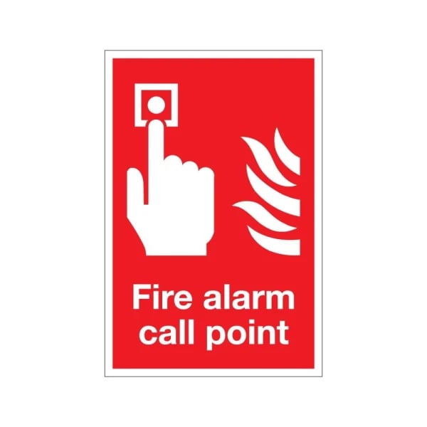 Fire alarm call point - 1mm Rigid Plastic Sign