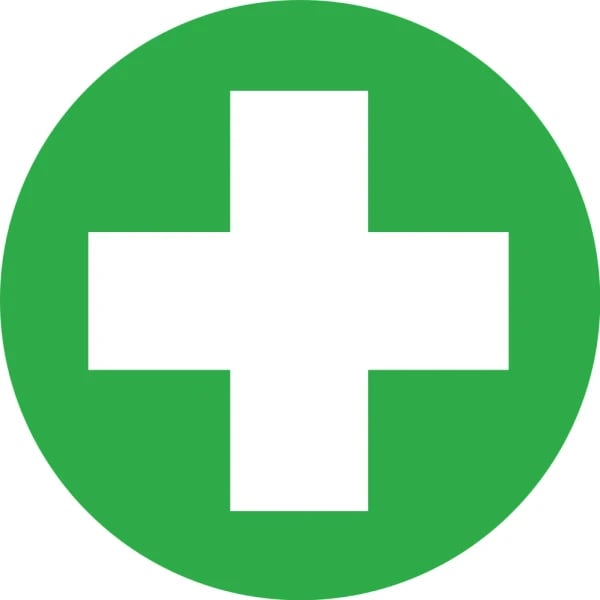 First Aid Safety Helmet Sticker - Pack of 10