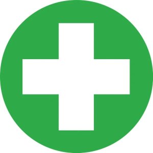 First Aid Safety Helmet Sticker - Pack of 10