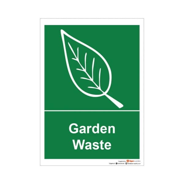 Garden Waste - Dark Green - Self Adhesive Sticker
