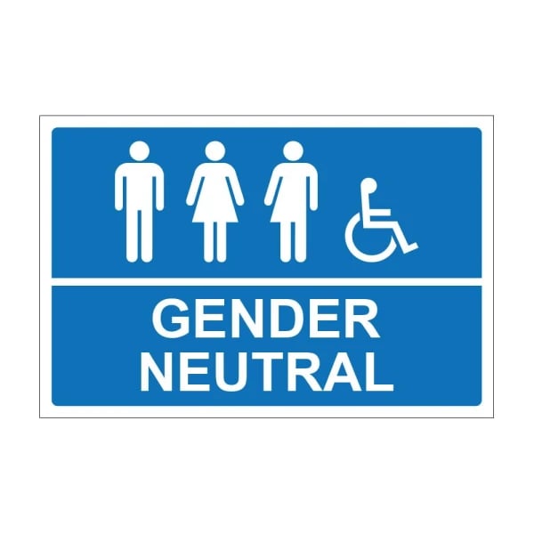 Gender Neutral Sign - 1PVC