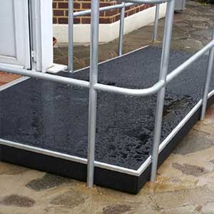 Durable GRP flooring flat sheets for slip and fall protection in the UK 