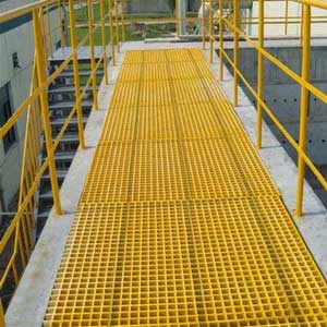durable GRP grating for industrial flooring & walkways in the UK