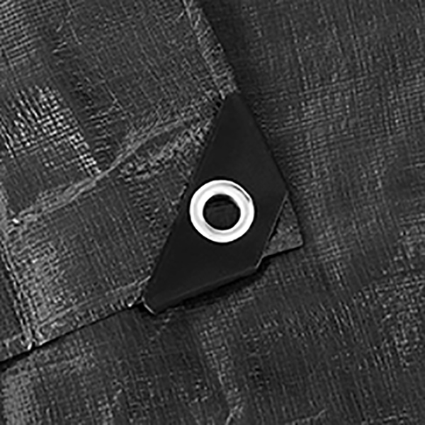Heavy Duty 235 GSM Black Tarpaulin Waterproof  Cover Tarp + 10 Bungee Balls