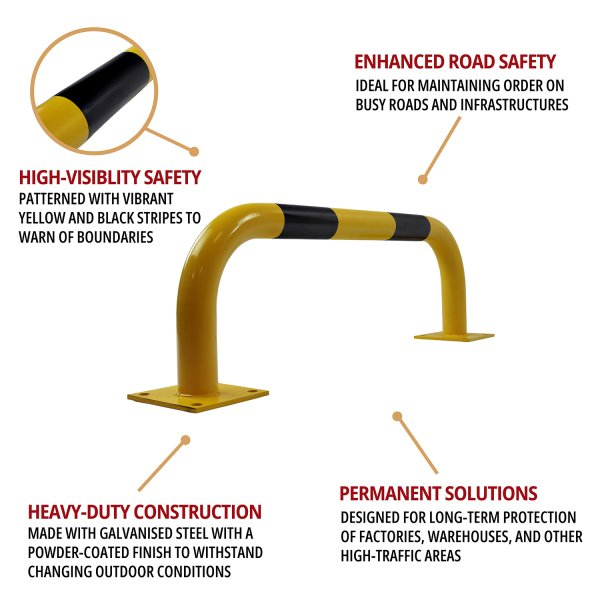 Black and Yellow Heavy Duty Guard Barrier for Perimeter Protection