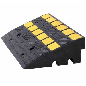 Durable Yellow and Black Kerb Ramp for Vehicle Access