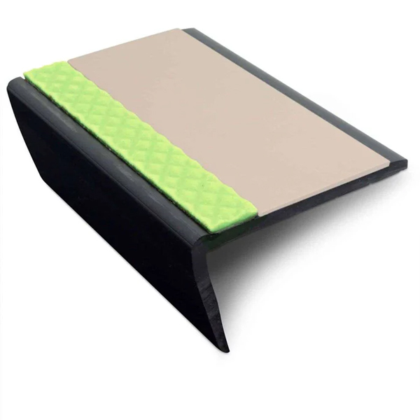 Heavy Duty PVC Non Slip Tredsafe 63mm × 35mm Hard Nose Commercial Stair Nosing