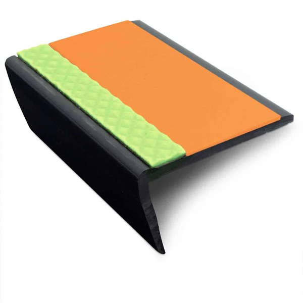 Heavy Duty PVC Non Slip Tredsafe 63mm × 35mm Hard Nose Commercial Stair Nosing