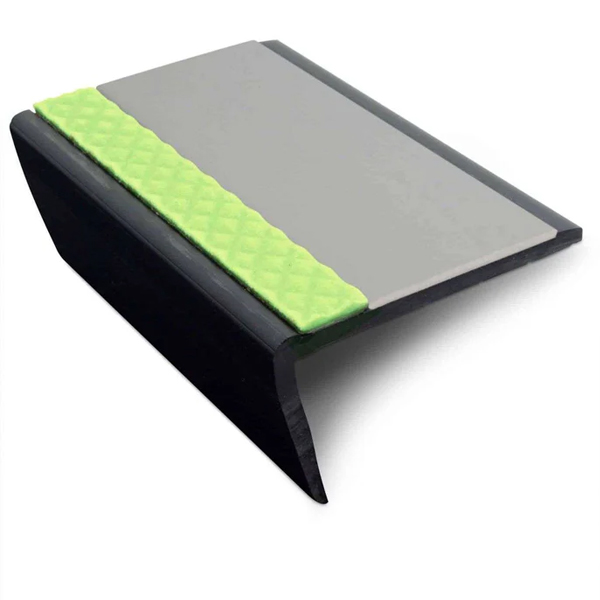 Heavy Duty PVC Non Slip Tredsafe 63mm × 35mm Hard Nose Commercial Stair Nosing